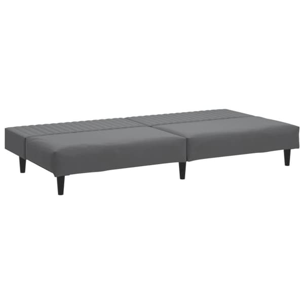 vidaXL Bäddsoffa 2-sits mörkgrå sammet