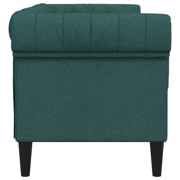 vidaXL 2-personers Chesterfield-sofa stof mørkegrøn
