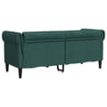 Miniatyrbillede 7 af 11: vidaXL 2-personers Chesterfield-sofa stof mørkegrøn