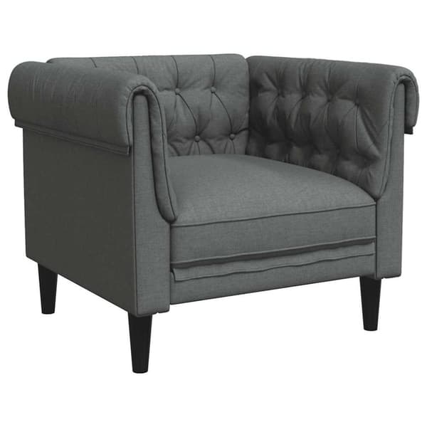 vidaXL Chesterfield-sofastol stof mørkegrå