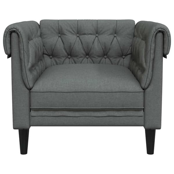 vidaXL Chesterfield-sofastol stof mørkegrå