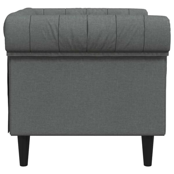 vidaXL Chesterfield-sofastol stof mørkegrå