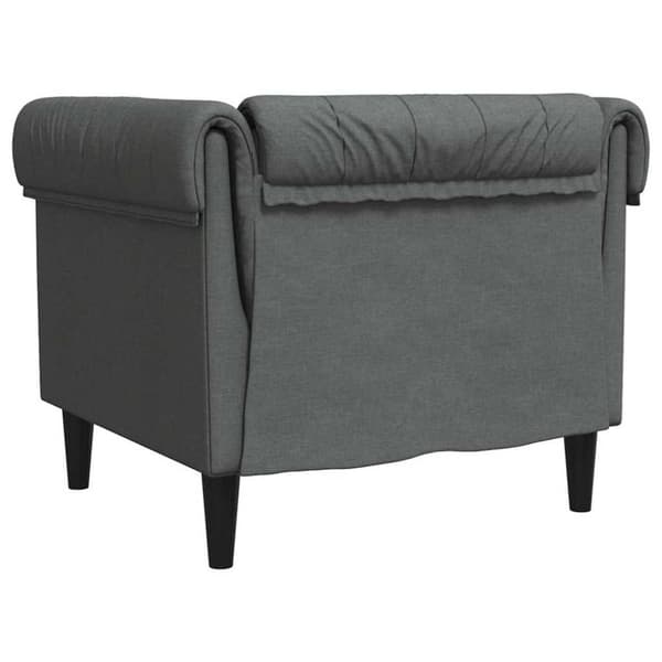 vidaXL Chesterfield-sofastol stof mørkegrå