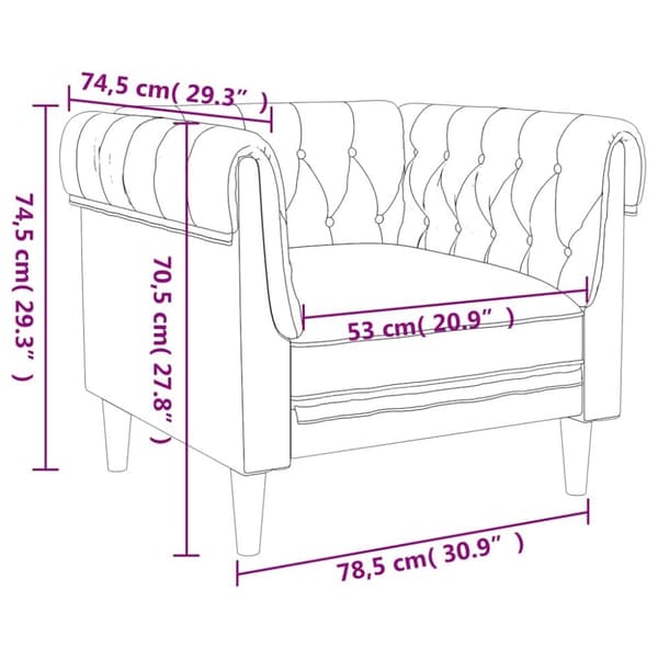vidaXL Chesterfield-sofastol stof mørkegrå