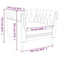 Miniatyrbillede 10 af 11: vidaXL Chesterfield-sofastol stof mørkegrå