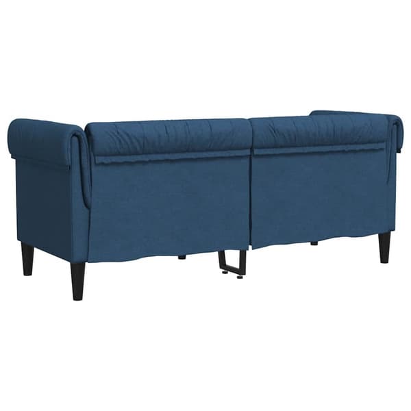 vidaXL 2-personers Chesterfield-sofa stof blå