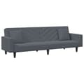Miniatyrbillede 3 af 11: vidaXL sofasæt 2 dele med puder velour mørkegrå