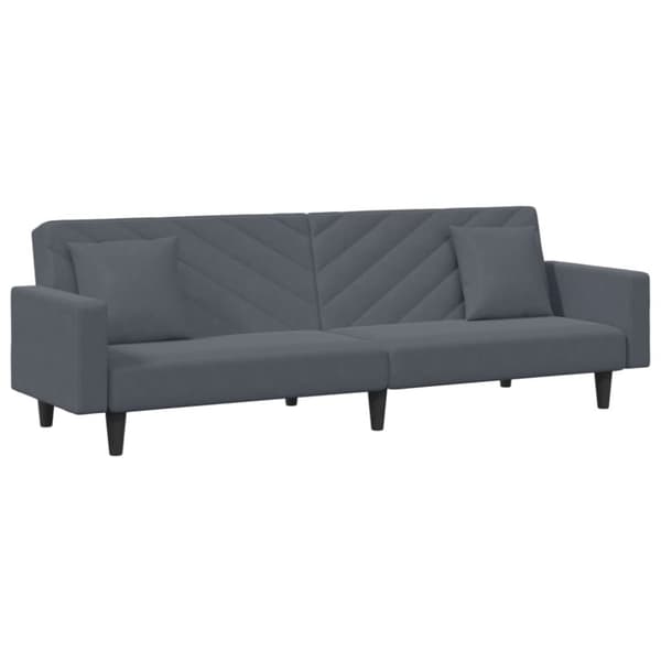 vidaXL sofasæt 2 dele med puder velour mørkegrå