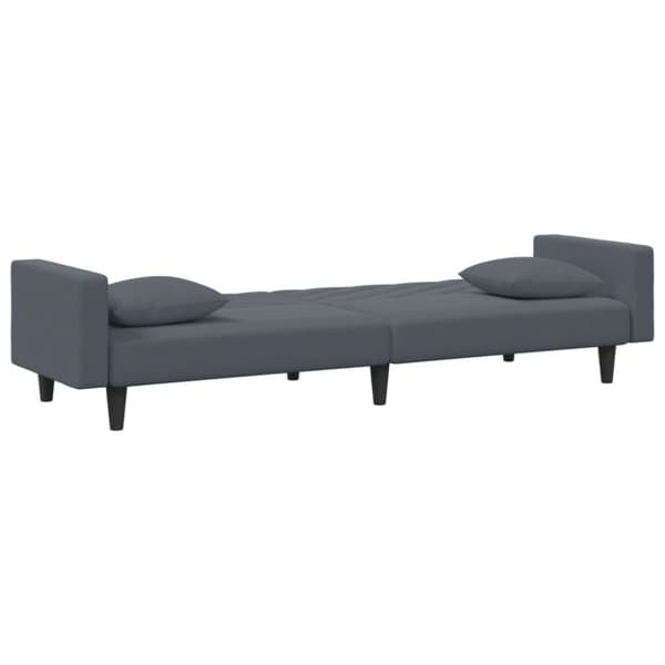 vidaXL sofasæt 2 dele med puder velour mørkegrå