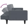 Miniatyrbillede 5 af 11: vidaXL sofasæt 2 dele med puder velour mørkegrå