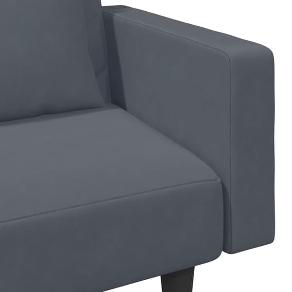 vidaXL sofasæt 2 dele med puder velour mørkegrå