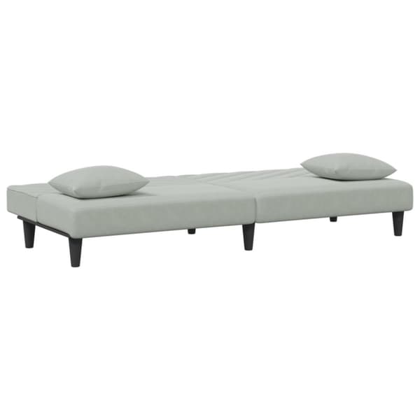 vidaXL sofasæt 2 dele med puder velour lysegrå