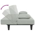 Miniatyrbillede 5 af 11: vidaXL sofasæt 2 dele med puder velour lysegrå