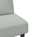 Miniatyrbillede 8 af 11: vidaXL sofasæt 2 dele med puder velour lysegrå