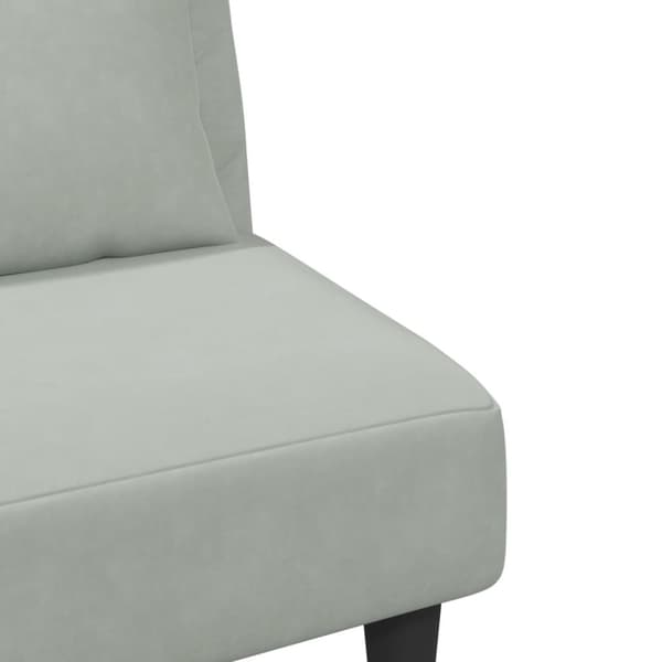 vidaXL sofasæt 2 dele med puder velour lysegrå