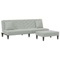 Miniatyrbillede 1 af 11: vidaXL sofasæt 2 dele med puder velour lysegrå