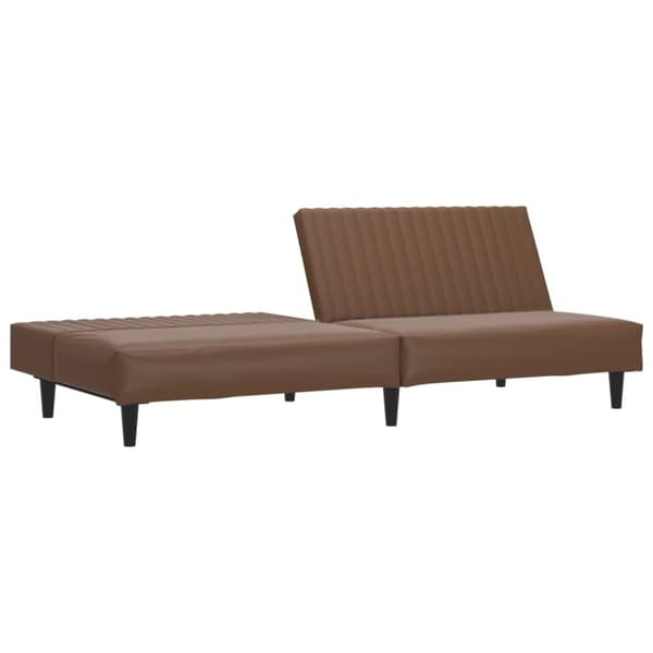 vidaXL Bäddsoffa 2-sits brun konstläder