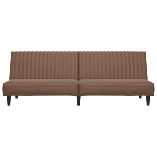 vidaXL Bäddsoffa 2-sits brun konstläder