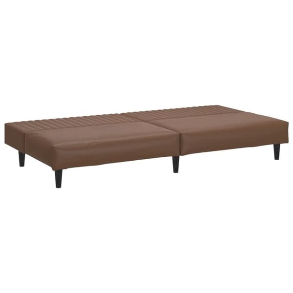 vidaXL Bäddsoffa 2-sits brun konstläder