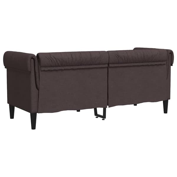 vidaXL 2-personers Chesterfield-sofa stof mørkebrun