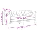 Miniatyrbillede 10 af 11: vidaXL 2-personers Chesterfield-sofa stof mørkebrun