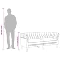 Miniatyrbillede 11 af 11: vidaXL 2-personers Chesterfield-sofa stof mørkebrun