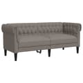 Miniatyrbillede 3 af 11: vidaXL 2-personers Chesterfield-sofa stof gråbrun
