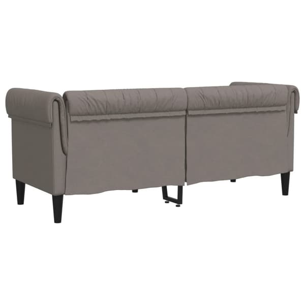 vidaXL 2-personers Chesterfield-sofa stof gråbrun
