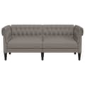Miniatyrbillede 5 af 11: vidaXL 2-personers Chesterfield-sofa stof gråbrun