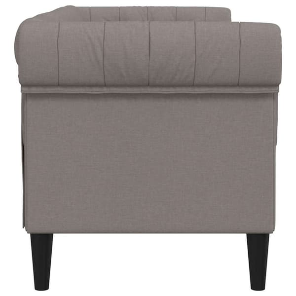 vidaXL 2-personers Chesterfield-sofa stof gråbrun