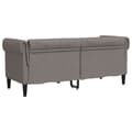 Miniatyrbillede 7 af 11: vidaXL 2-personers Chesterfield-sofa stof gråbrun