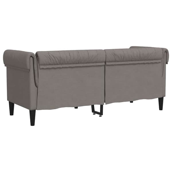 vidaXL 2-personers Chesterfield-sofa stof gråbrun