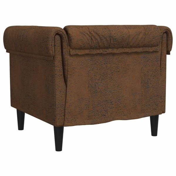 vidaXL Chesterfield-sofastol stof brun
