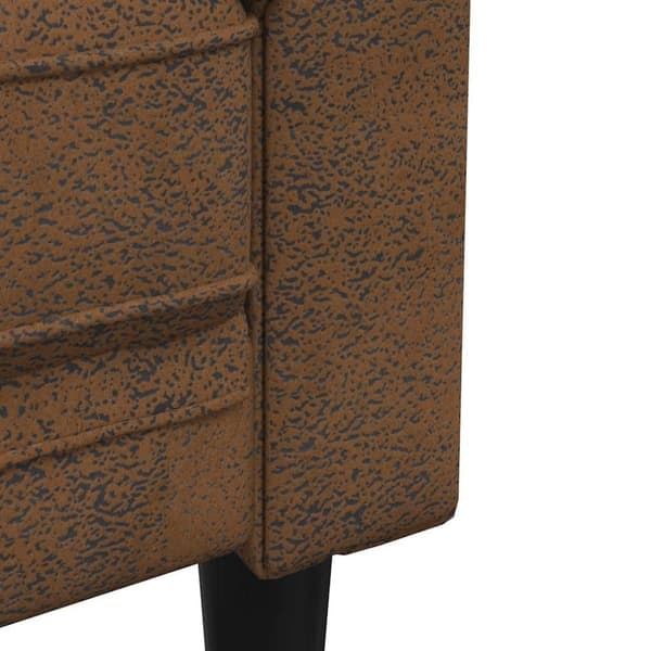 vidaXL Chesterfield-sofastol stof brun