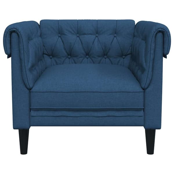 vidaXL Chesterfield-sofastol stof blå
