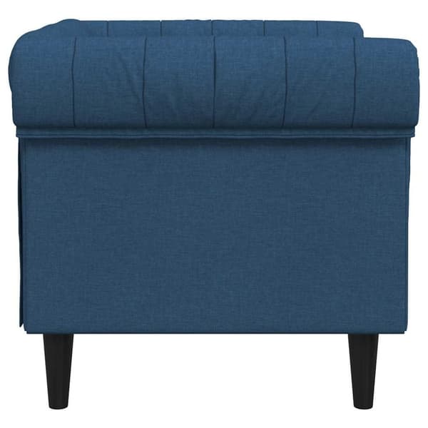 vidaXL Chesterfield-sofastol stof blå