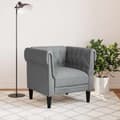 Miniatyrbillede 4 af 11: vidaXL Chesterfield-sofastol stof lysegrå