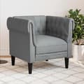 Miniatyrbillede 2 af 11: vidaXL Chesterfield-sofastol stof lysegrå