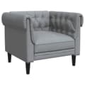 Miniatyrbillede 1 af 11: vidaXL Chesterfield-sofastol stof lysegrå