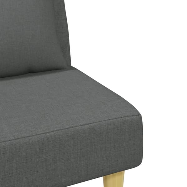 vidaXL Bäddsoffa 2-sits med kuddar och fotpall mörkgrå tyg