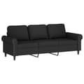Miniatyrbillede 4 af 11: vidaXL sofasæt 4 dele med puder velour sort