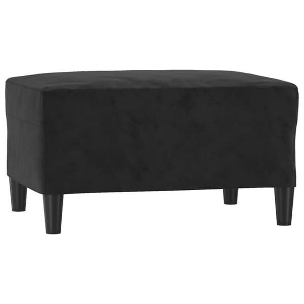 vidaXL sofasæt 4 dele med puder velour sort
