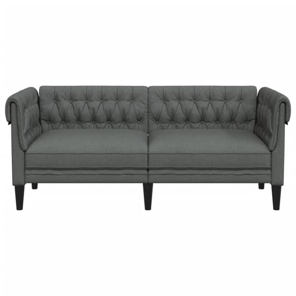 vidaXL 2-personers Chesterfield-sofa stof mørkegrå