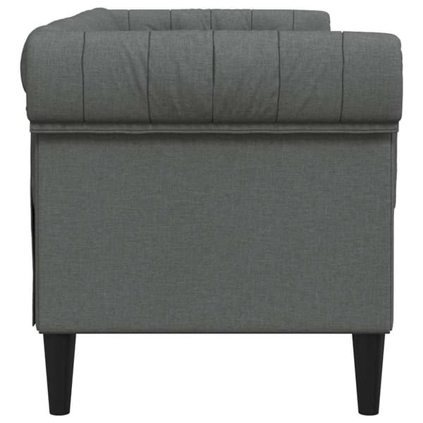 vidaXL 2-personers Chesterfield-sofa stof mørkegrå