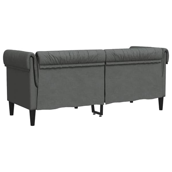 vidaXL 2-personers Chesterfield-sofa stof mørkegrå