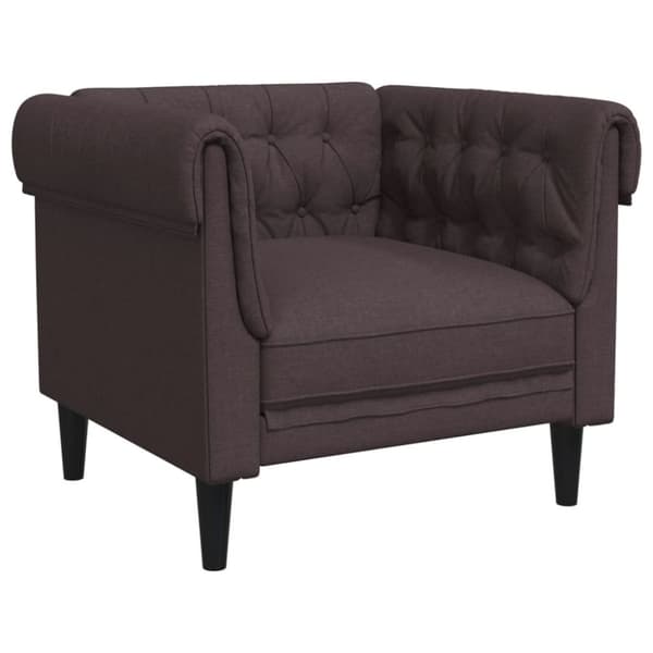 vidaXL Chesterfield-sofastol stof mørkebrun