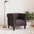 Miniatyrbillede 4 af 11: vidaXL Chesterfield-sofastol stof mørkebrun