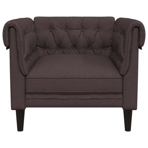 vidaXL Chesterfield-sofastol stof mørkebrun