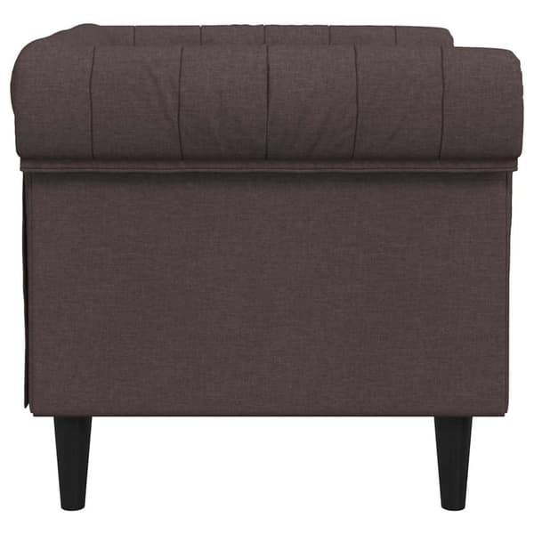 vidaXL Chesterfield-sofastol stof mørkebrun