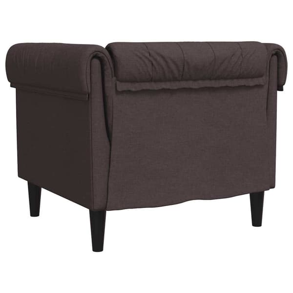 vidaXL Chesterfield-sofastol stof mørkebrun